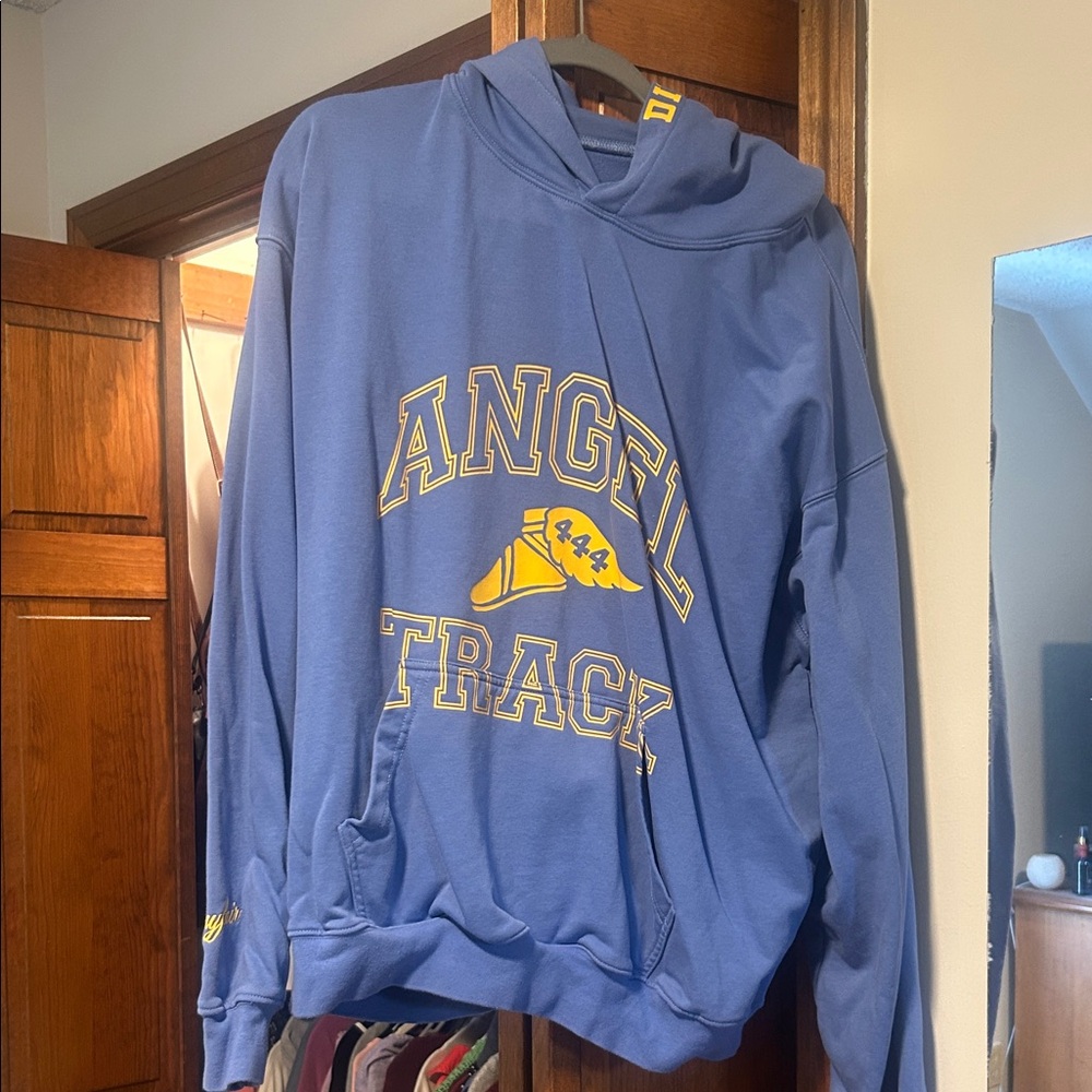 Blue Angel Track Hoodie with Yellow Graphic